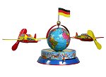 Airplanes Circle Globe<br>Josef Wagner Tin Replica